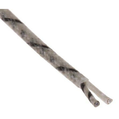 RS PRO Type J Thermocouple Wire, 100m, Glass Fibre Insulation, +350°C Max, 7/0.2mm