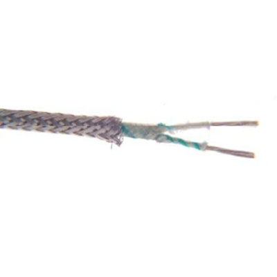 RS PRO Type J Thermocouple Wire, 100m, Glass Fibre Insulation, +350°C Max, 7/0.2mm