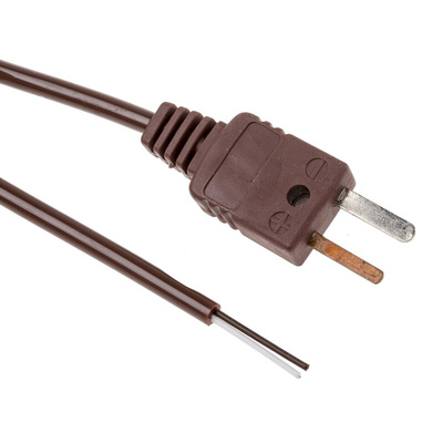 RS PRO Type T Thermocouple Wire, 2m, Polyurethane Insulation, +125°C Max, 10/0.12