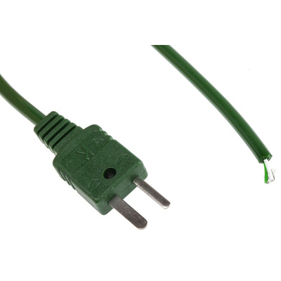 RS PRO Type K Thermocouple Wire, 2m, Polyurethane Insulation, +125°C Max, 10/0.12