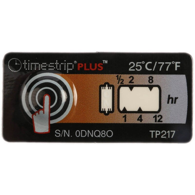Timestrip Non-Reversible Temperature Label Indicator, 22°C to 25°C