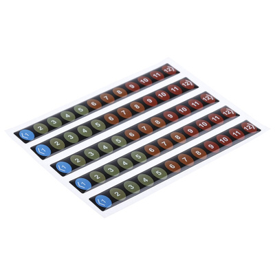 RS PRO Temperature Label Indicator, 1°C to 12°C, 12 Levels