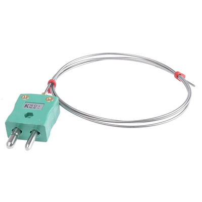 RS PRO SYSCAL Type K Thermocouple 1m Length, 1.5mm Diameter → +1100°C