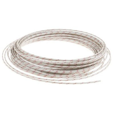 RS PRO Type K Thermocouple Wire, 5m, Glass Fibre Insulation, +350°C Max, 1/0.315mm