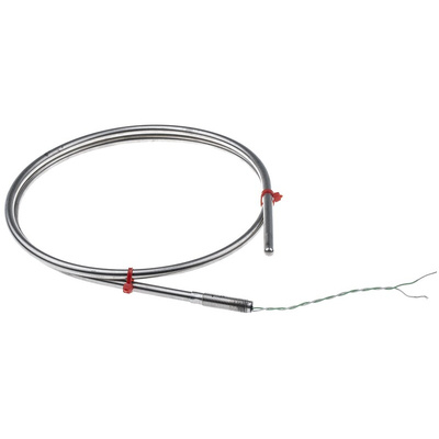 RS PRO Type K Thermocouple 1m Length, 6mm Diameter → +1100°C
