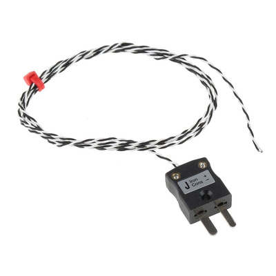 RS PRO Type J Thermocouple 1m Length, 1/0.2mm Diameter → +250°C