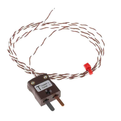RS PRO Type T Thermocouple 1m Length, 1/0.2mm Diameter → +250°C