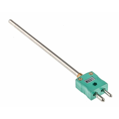 RS PRO Type K Thermocouple 150mm Length, 6mm Diameter → +1100°C