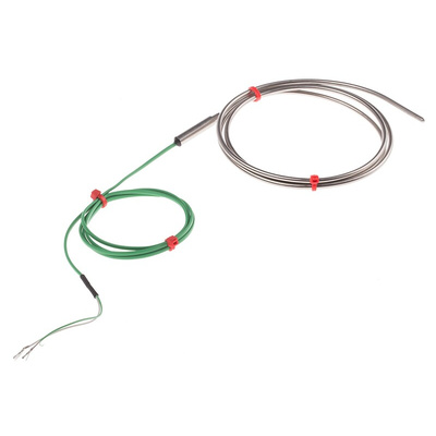 RS PRO Type K Thermocouple 1m Length, 3mm Diameter → +1100°C