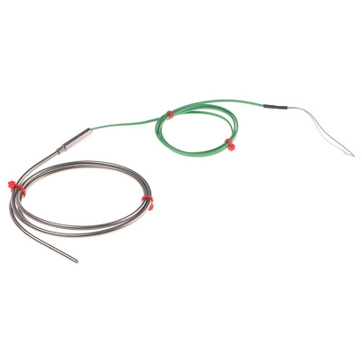 RS PRO Type K Thermocouple 1m Length, 3mm Diameter → +1100°C