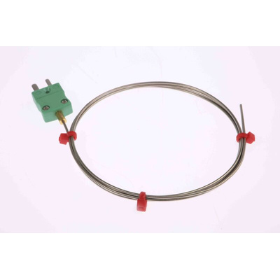 RS PRO Type K Thermocouple 500mm Length, 1mm Diameter → +750°C