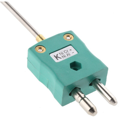RS PRO Type K Thermocouple 500mm Length, 3mm Diameter → +1100°C