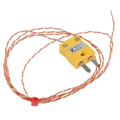 RS PRO Type K Thermocouple 1m Length, 1/0.2mm Diameter → +250°C