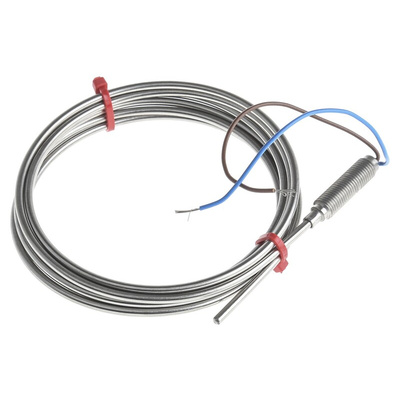 RS PRO Type K Thermocouple 2m Length, 3mm Diameter → +1100°C