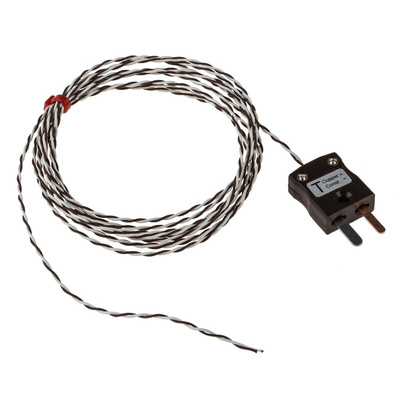 RS PRO Type T Thermocouple 2m Length, 1/0.2mm Diameter → +260°C