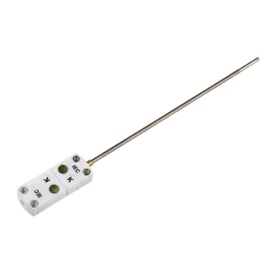 RS PRO SYSCAL Type K Thermocouple 150mm Length, 3mm Diameter → +1100°C