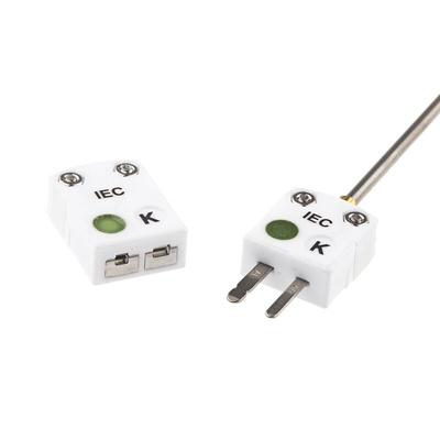RS PRO SYSCAL Type K Thermocouple 300mm Length, 3mm Diameter → +1100°C