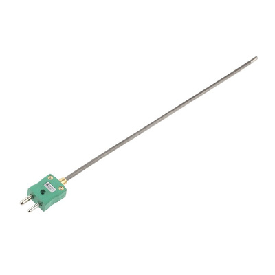 RS PRO SYSCAL Type K Thermocouple 300mm Length, 4.5mm Diameter → +1100°C