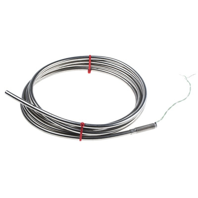 RS PRO Type K Thermocouple 2m Length, 6mm Diameter → +1100°C