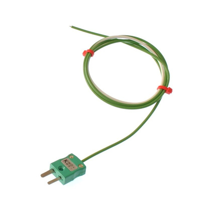 RS PRO Type K Thermocouple 3m Length, 1/0.376mm Diameter, -75°C → +250°C