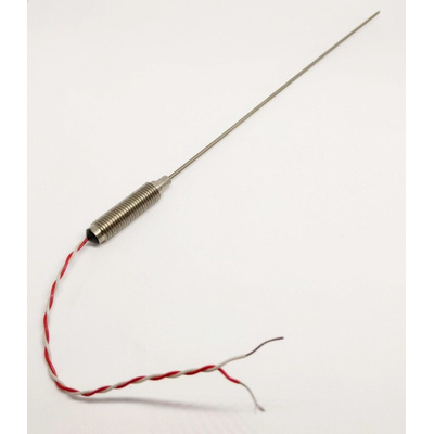 RS PRO Type K Thermocouple 1m Length, 1.5mm Diameter → +1100°C
