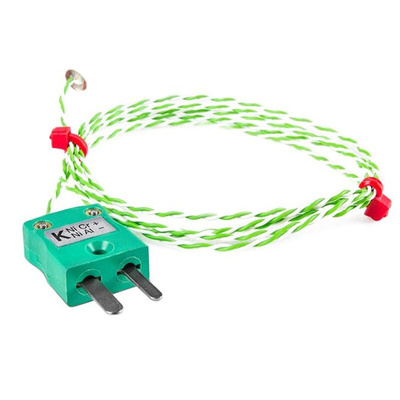 RS PRO Type K Thermocouple 2m Length, 6.35mm Diameter, 0°C → +200°C