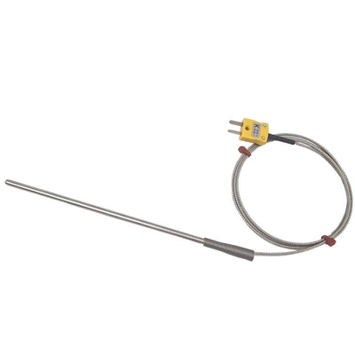 RS PRO Type K Thermocouple 150mm Length, 4.5mm Diameter, -60°C → +350°C