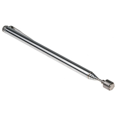 RS PRO 500g Lift Capacity Magnetic, Telescopic Extendable Pick Up Tool, 640 mm Chrome Plated Steel