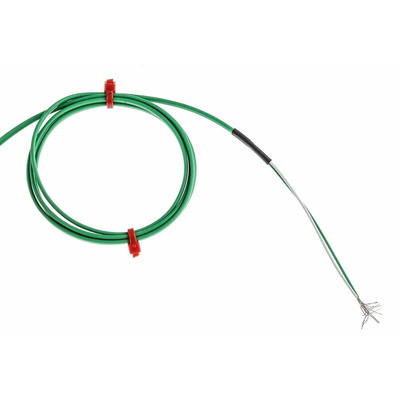 RS PRO Type K Thermocouple 2m Length, 1mm Diameter → +1100°C