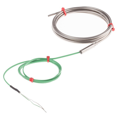 RS PRO Type K Thermocouple 1.5m Length, 3mm Diameter → +1100°C