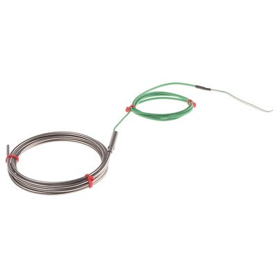 RS PRO Type K Thermocouple 1.5m Length, 3mm Diameter → +1100°C