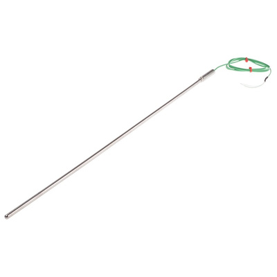 RS PRO Type K Thermocouple 500mm Length, 6mm Diameter → +1100°C