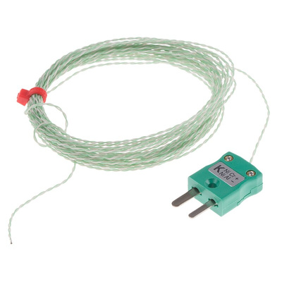 RS PRO Type K Thermocouple Connector 5m Length, , -75°C → +250°C