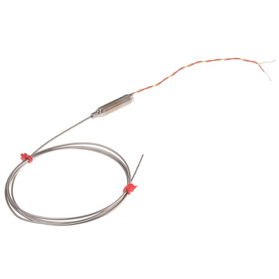 RS PRO Type K Thermocouple 1m Length, 1.5mm Diameter → +1100°C