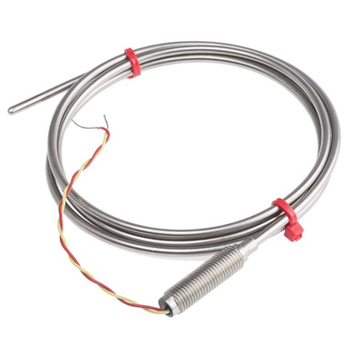 RS PRO Type K Thermocouple 1m Length, 3mm Diameter → +1100°C