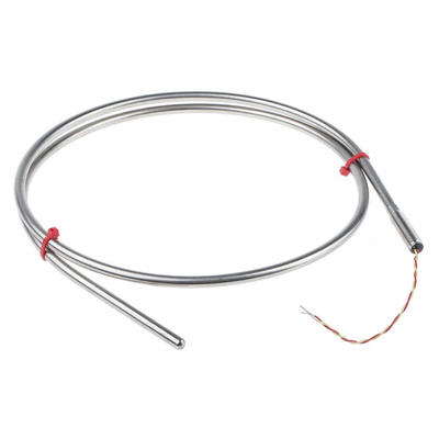 RS PRO Type K Thermocouple 1m Length, 6mm Diameter → +1100°C