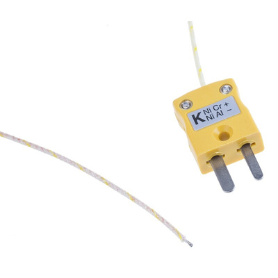 RS PRO Type K Thermocouple 10m Length, 1/0.3mm Diameter → +350°C