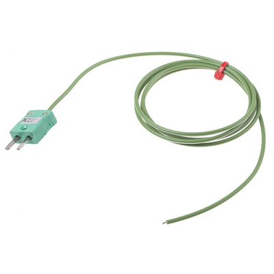 RS PRO Type K Thermocouple 1m Length, 1/0.376mm Diameter → +250°C