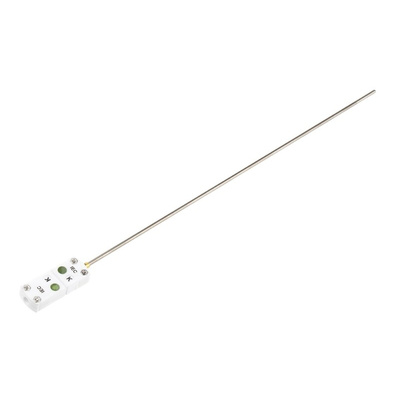 RS PRO Type K Thermocouple 300mm Length, 3mm Diameter → +1100°C