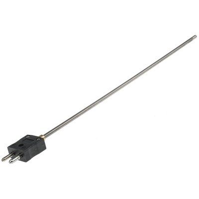 RS PRO Type J Thermocouple 300mm Length, 4.5mm Diameter → +1100°C