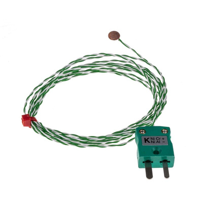 RS PRO Type K Thermocouple 2m Length, 6.35mm Diameter → +200°C
