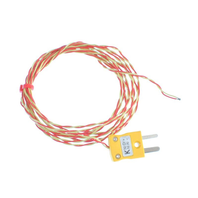 RS PRO Type K Thermocouple 1m Length, 1/0.3mm Diameter, -75°C → +250°C