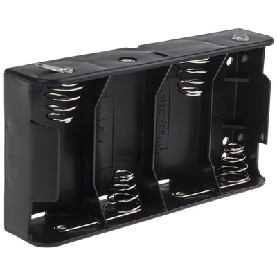 RS PRO D Battery Holder, Coil Spring Contact