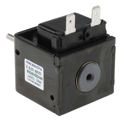 Mecalectro Linear Solenoid, 24 V dc, 5 → 15N, 45 x 45 x 38 mm
