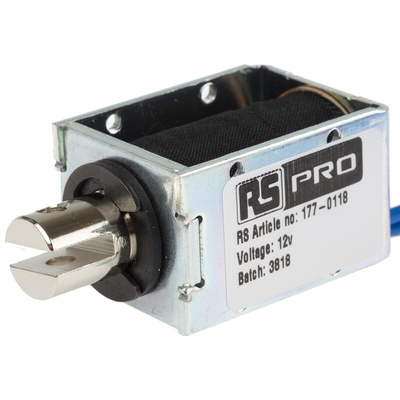 RS PRO Linear Solenoid, 12 V dc, 40 x 24 x 29 mm