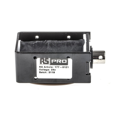 RS PRO Linear Solenoid, 24 V dc, 64 x 30 x 38 mm