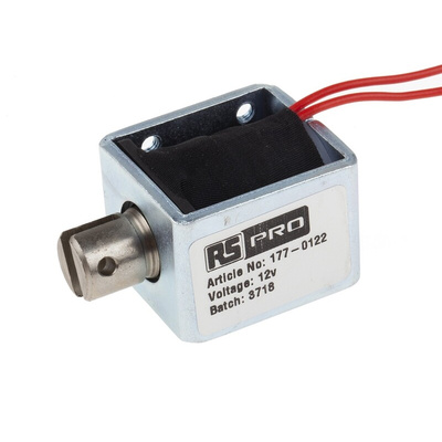 RS PRO Linear Solenoid, 12 V dc, 35.5 x 25.4 x 31.8 mm