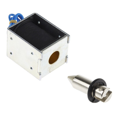 RS PRO Linear Solenoid, 12 V dc, 50 x 37 x 41 mm