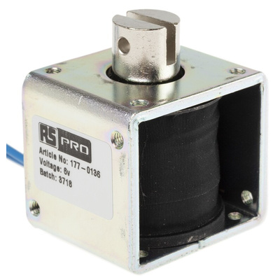 RS PRO Linear Solenoid, 6 V dc, 42.5 x 40.9 x 40.9 mm