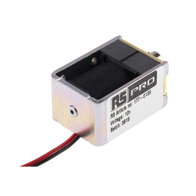 RS PRO Linear Solenoid, 12 V dc, 26 x 20 x 36.8 mm